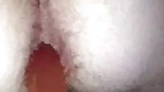 Girl makes guy back up onto strapon