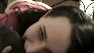 Wife Talks To Husband On The Phone While Sucking BBC