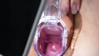 Pink pussy busty babe solo toy vibration during masturbation