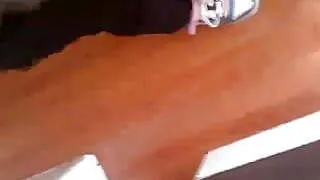 Handjob in the kitchen