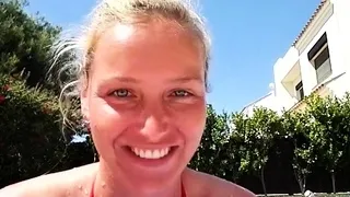 Curly Blonde Teen Records Solo Dildo Masturbation More at