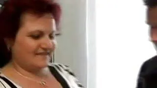 Fat BBW granny fucked in the kitchen