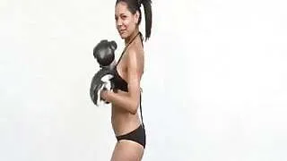 cute latina Cici Amor blows cock while wearing a boxing glov