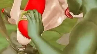 Princess alone in the woods gets ravaged