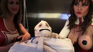 Hot brunette big boobs toying pink pussy