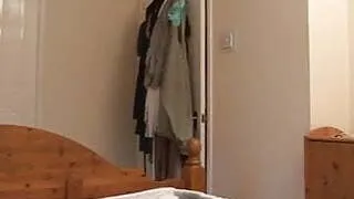 Angry step mom gives her boyfriend a harsh handjob