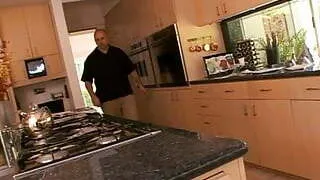 Horny hottie barely manages to fit in a big black cock