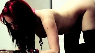 Cute amateur brunette naughty in solo jerking show on camera