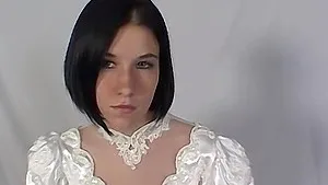 Dark haired teen anally pounded by boyfriend