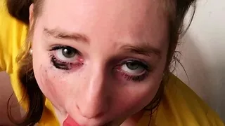 Warning Fantastic blonde big cock blowjob and cumshot