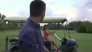 Feetfetish babe pussyfucked outdoors