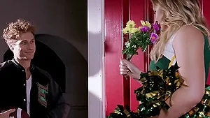 Adorable cheerleader Blair Williams having her wet coochie ruined