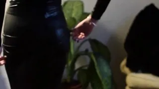 two women fetish latex asslicking and anal mff