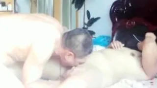 Older Asian Couple's Homemade Sex Tape