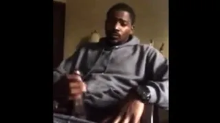 Thick Black Cock Masturbating to a Huge Orgasm