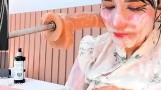 Stacked brunette goes solo toys and masturbation