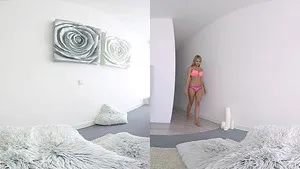 Angel Piaff looking extremely sexy in her pink underwear with her toys