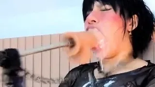 Amateur Brunette Anal Toy