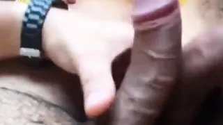 Big-Cock Buddies Frotting and Masturbating