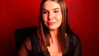 Beautiful teen brunette Jessica Sinn masturbates