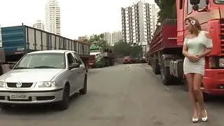 Gorgeous Tgirl picked up and fucked