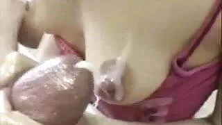 Thick cum on Nipples