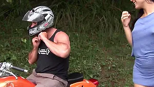 Barbara Goulart is a sexy shemale who cannot resist a man's dick