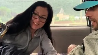 Nerdy Faery Gives a Blow Job to a Truck Driver