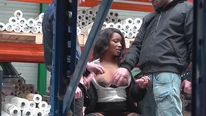 Two trembling dicks for a cock-craving ebony bimbo Kiki Minaj