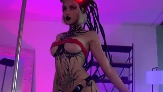 Big boobed Memphis masturbates in a bodystocking