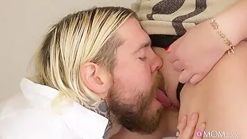 Inked hairy redhead rough doggy fuck in the bed HD