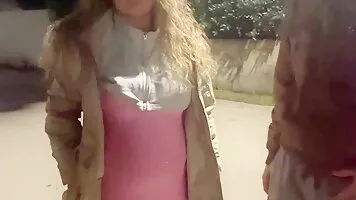 Doing A Public Risky Threesome On The Beach With 2 Guys!! - FreePublicPorn.com