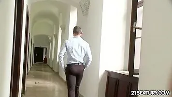 Skinny babe fucked In the locker room