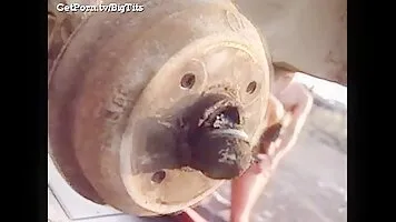 Retro pregnant chick in a threesome