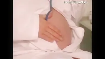 Pregnant Blonde Nurse Teases