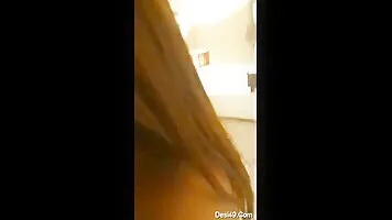 Hot Stare Desi Indian Girl Breast Gripping Lover