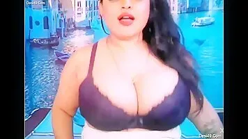 Famous Desi Model With Camera Showing Her Big Boobs