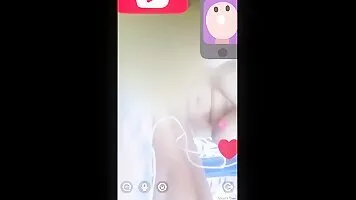 Exclusive Indian girl Desi showing her tits and pussy live on air.