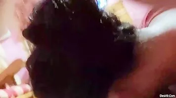 Desis wife giving her husband a blow job.