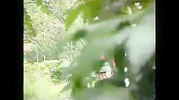 Young girl pissing on the sidewalk