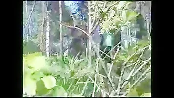 She took off her skirt and panties to piss in the woods