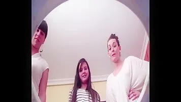 Three girls piss on your face