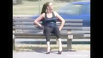 Pissing on a bench