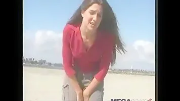 Pooping on the beach right on the sand