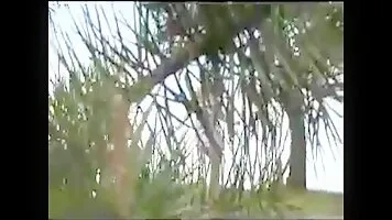 Lifted her skirt and pee