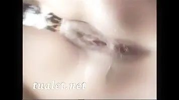 Girl with hairy pussy piss and shit