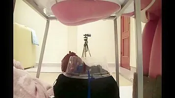 Girls scat on the boy face