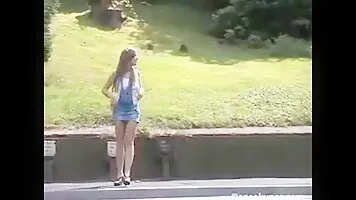 Girl pissing and Shows tits