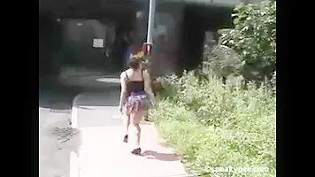 Big boobs girl pissing