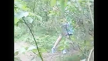 Big tits Dasha pissing in bushes